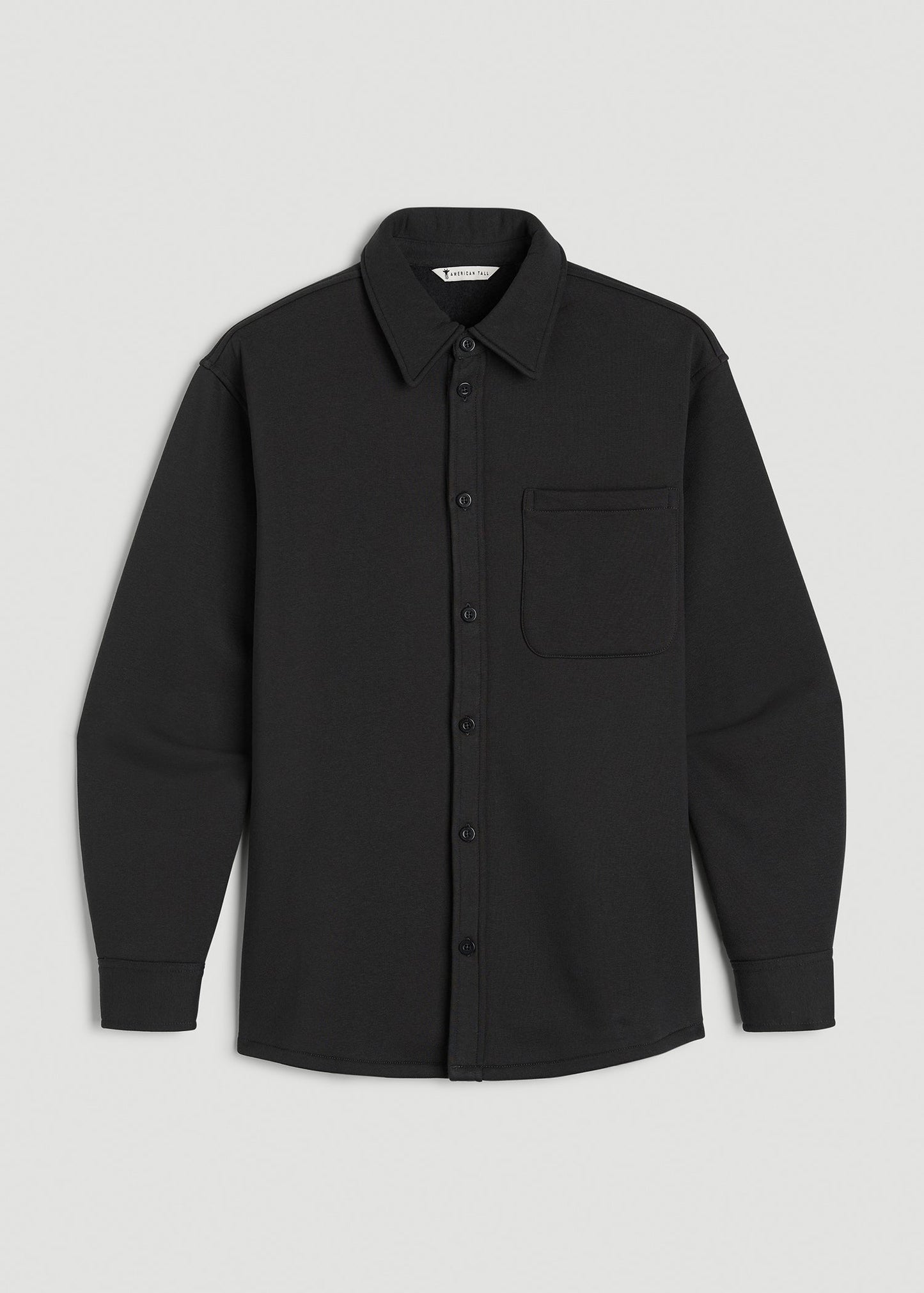 Wearever 2.0 Fleece Shacket for Tall Women in Graphite Black