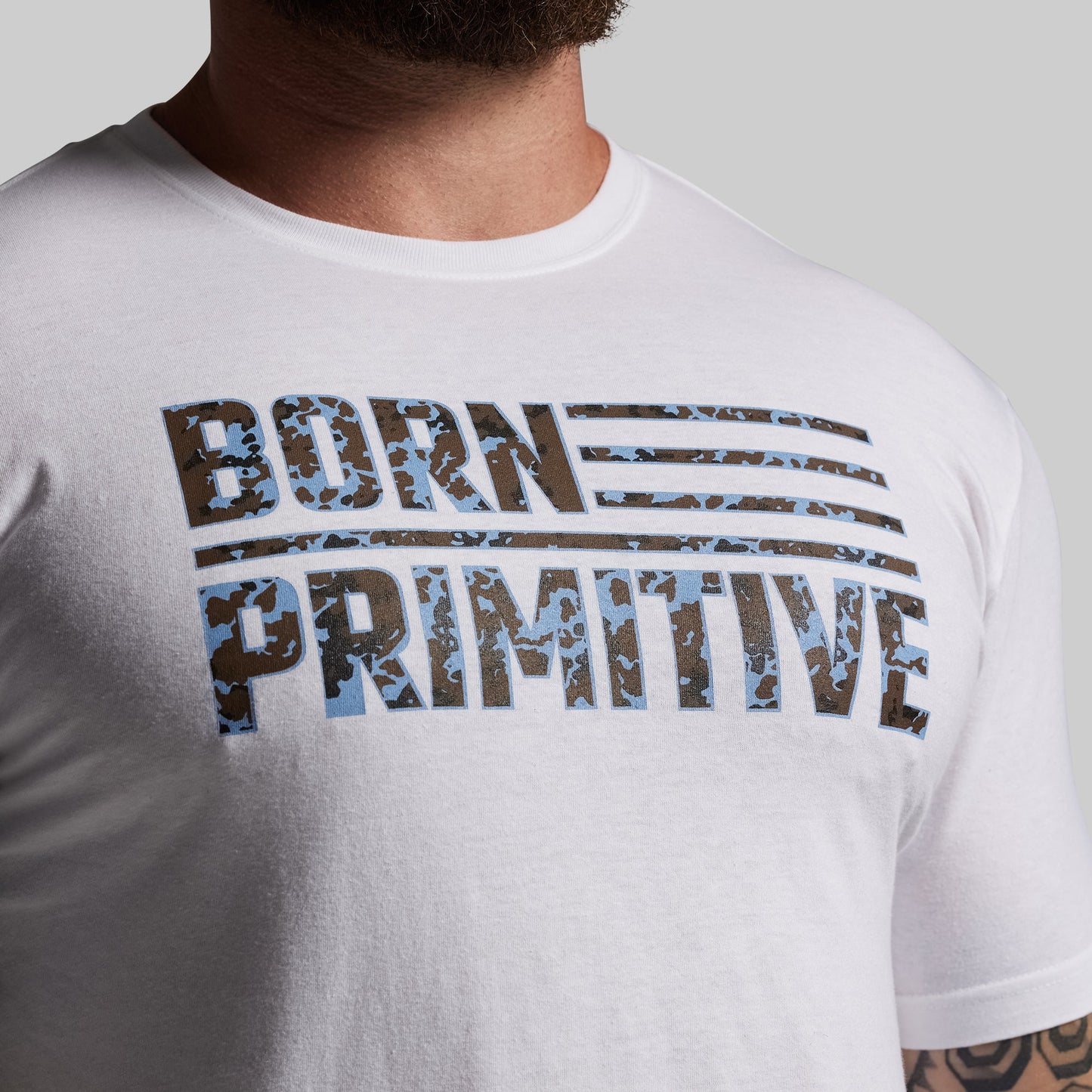 BP Flag Tee (White/Speckle)