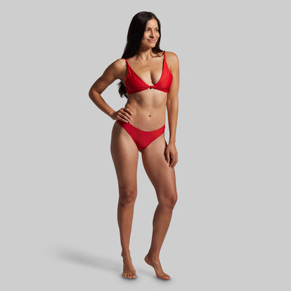 Solstice Bikini Top (Bright Red)