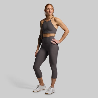 All or Nothing Capri w/ Pockets (Dark Grey)
