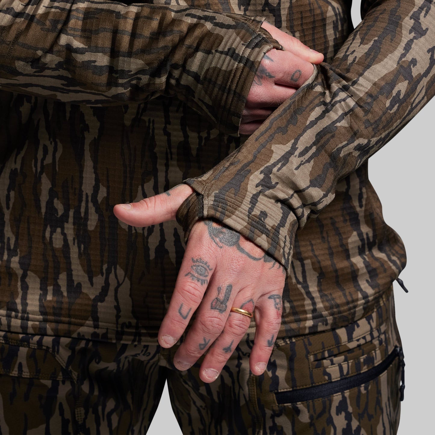 Quiver Grid Fleece Thermal Top (Mossy Oak® Original Bottomland®)