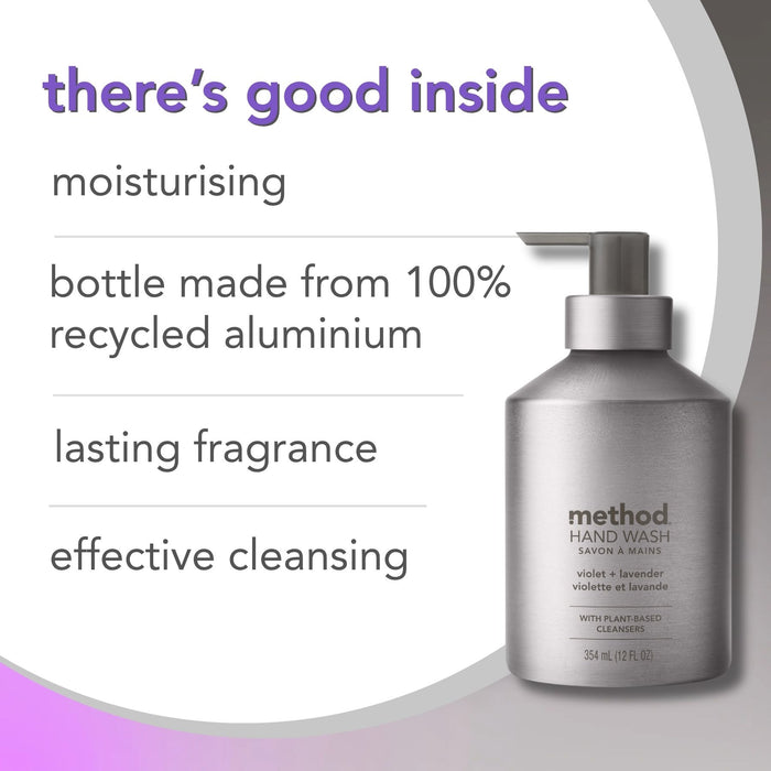 aluminium gel hand wash - violet + lavender 354ml
