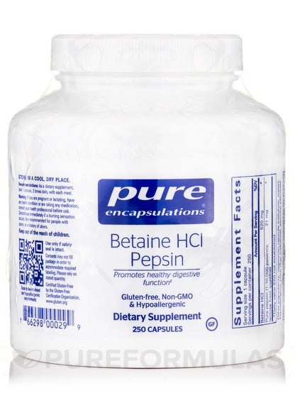 Betaine HCL Pepsin 250ct