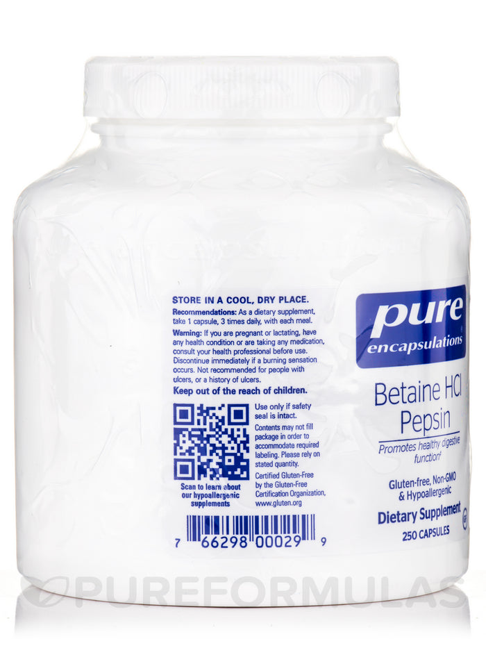 Betaine HCL Pepsin 250ct