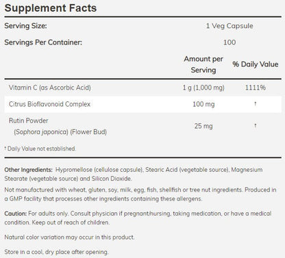 C-1000 W/ Bioflavonoids 100ct