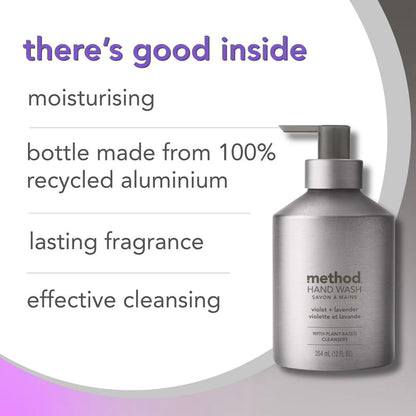 (carton of 3) aluminium gel hand wash - violet + lavender 354ml