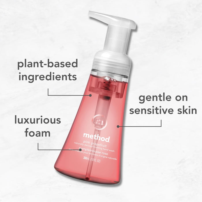 (carton of 4) foaming hand wash refill 828ml - pink grapefruit