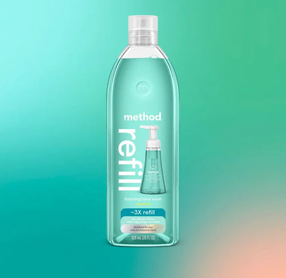 (carton of 4) foaming hand wash refill 828ml - waterfall