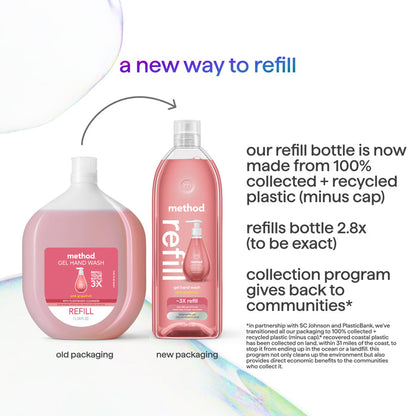 (carton of 4) gel hand wash refill 1L - pink grapefruit