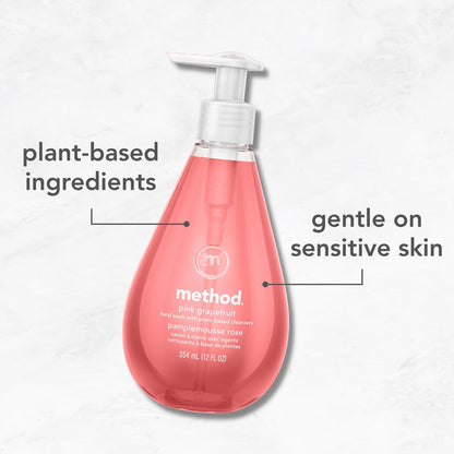 (carton of 4) gel hand wash refill 1L - pink grapefruit