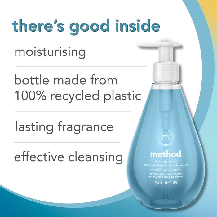 (carton of 4) gel hand wash refill 1L - sea minerals