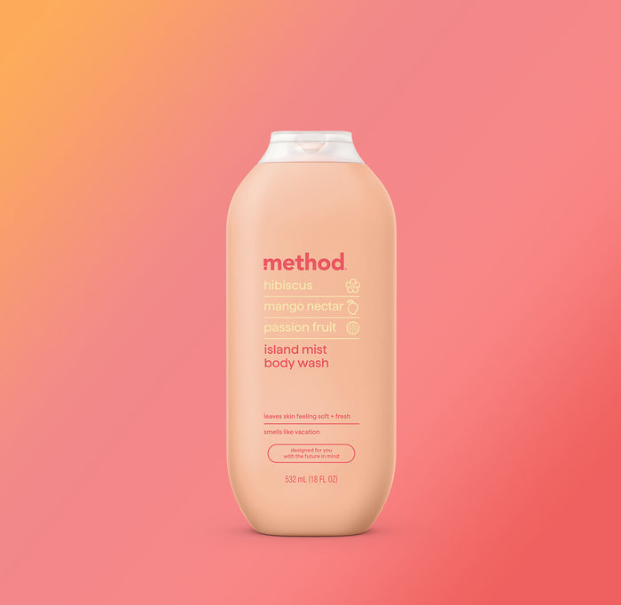 (carton of 6) body wash 532ml - island mist