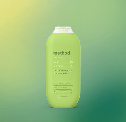 (carton of 6) body wash 532ml - mindful matcha