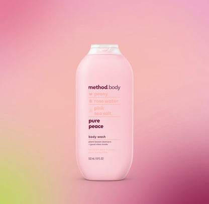 (carton of 6) body wash 532ml - pure peace