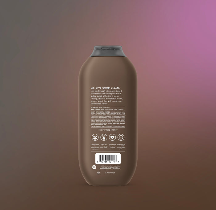 (carton of 6) body wash 532ml - sandalwood + vetiver