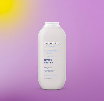 (carton of 6) body wash 532ml - simply nourish