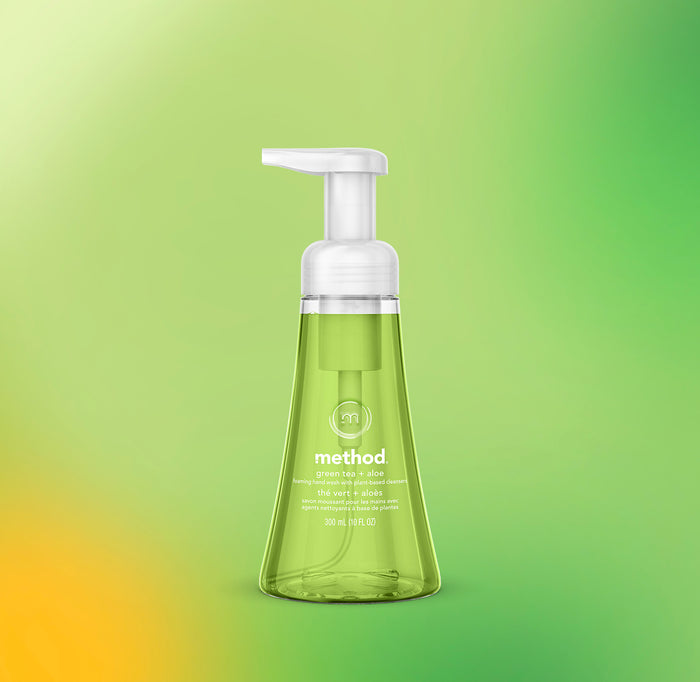 (carton of 6) foaming hand wash 300ml - green tea + aloe