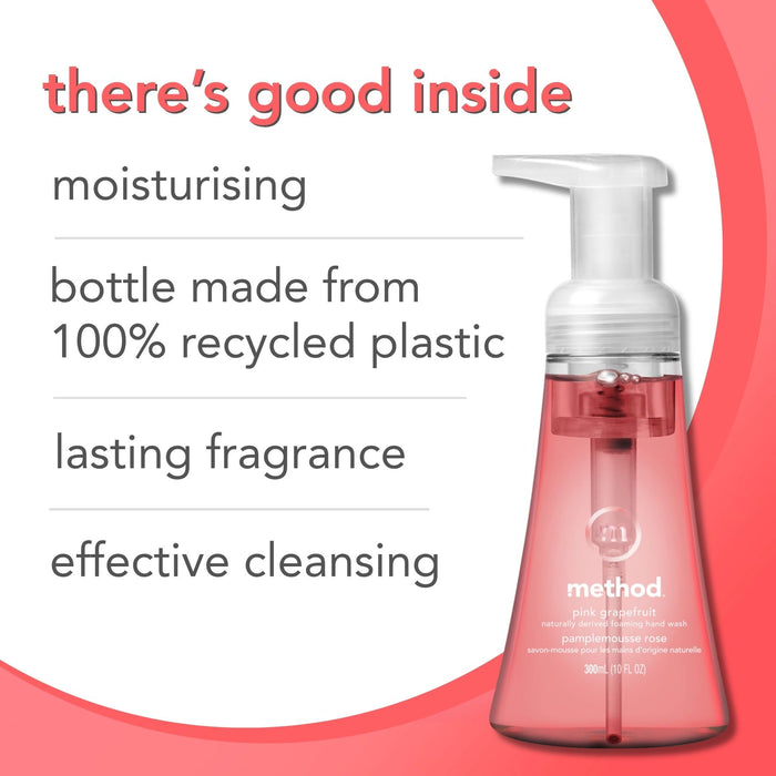 (carton of 6) foaming hand wash 300ml - pink grapefruit