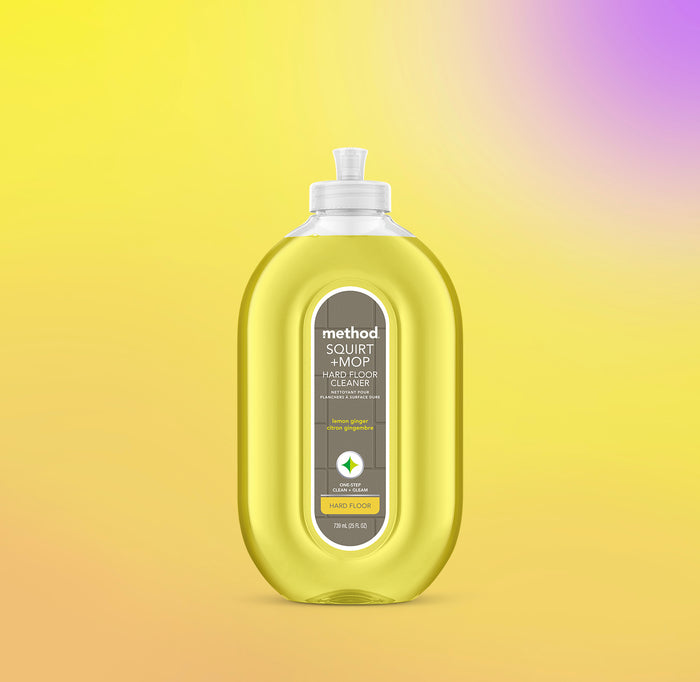 (carton of 6) squirt + mop hard floor cleaner 739ml - lemon ginger
