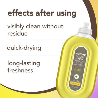 (carton of 6) squirt + mop hard floor cleaner 739ml - lemon ginger