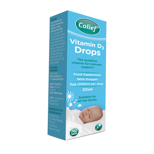 Colief Vitamin D3 Drops 200IU 20ml (Suitable for the whole family)