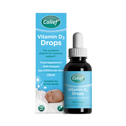 Colief Vitamin D3 Drops 200IU 20ml (Suitable for the whole family)