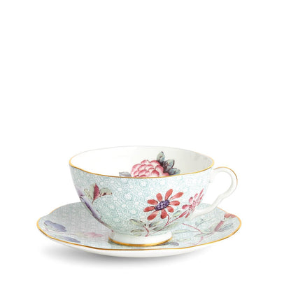 Cuckoo Green Teacup and Saucer