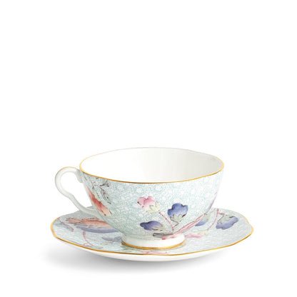 Cuckoo Green Teacup and Saucer