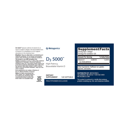 D3 5000 120ct Ortho Molecular