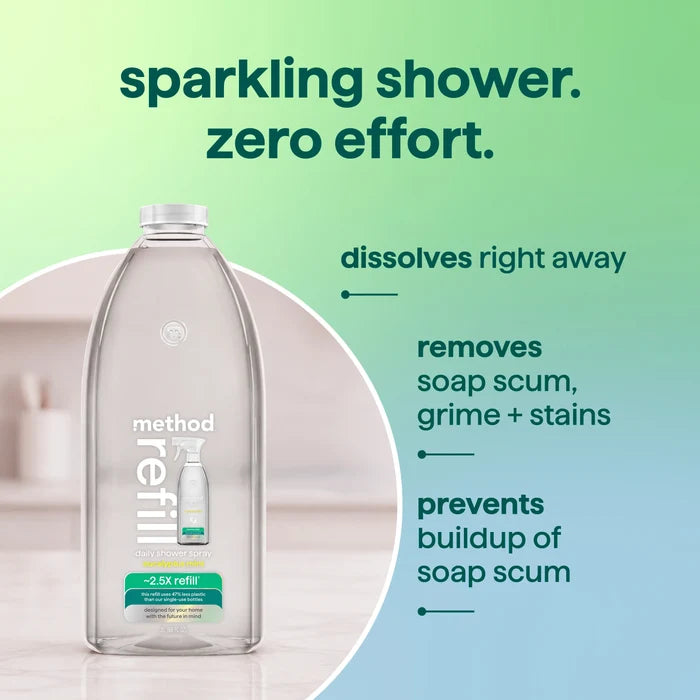 daily shower spray refill 2l - eucalyptus mint
