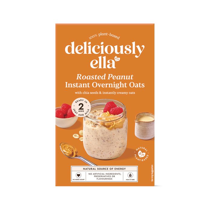 Deliciously Ella Roasted Peanut Instant Overnight Oats 380g