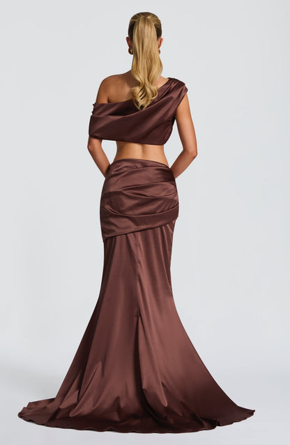 Edwina Top - Plum Brown