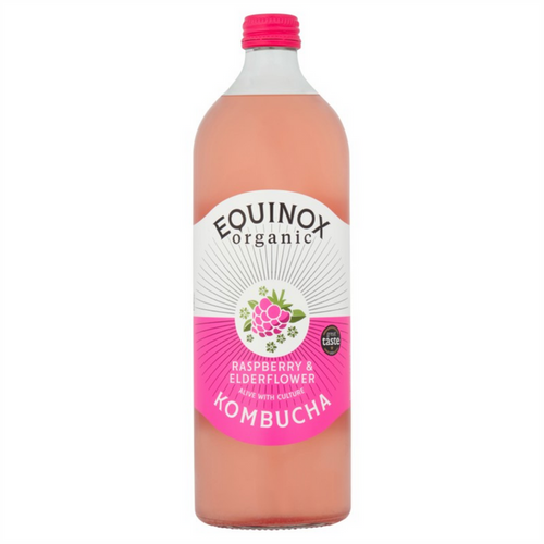 Equinox Organic Raspberry & Elderflower Kombucha 750ml