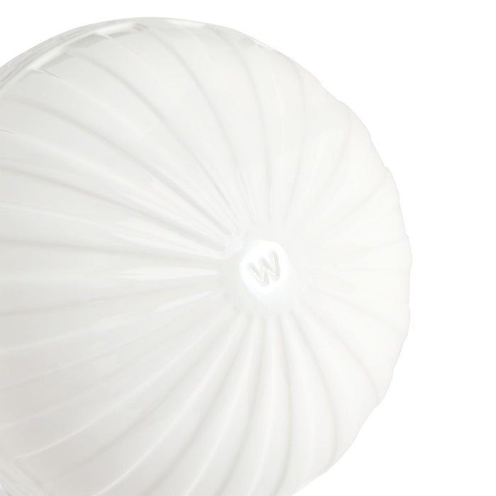 Festive Fluted Ornament White