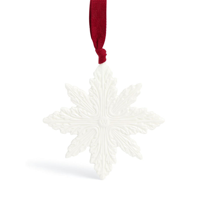 Festive Snowflake Ornament White China