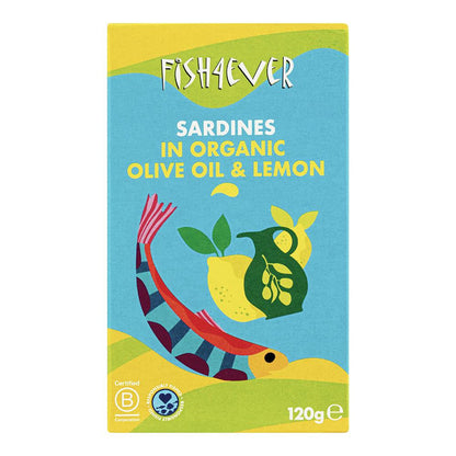 Fish4Ever Sardines in Organic Olive Oil and Lemon 120g