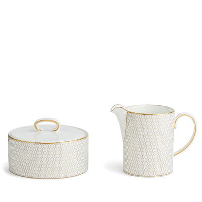Gio Gold Sugar Box and Milk / Cream Jug