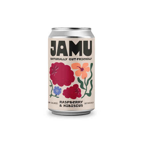 Jamu Raspberry & Hibiscus Premium Prebiotic Soda 330ml