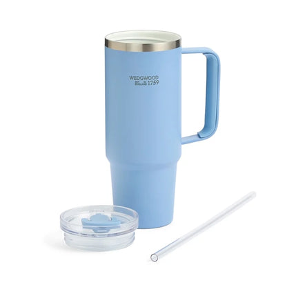 Jasper Blue Tumbler with Straw
