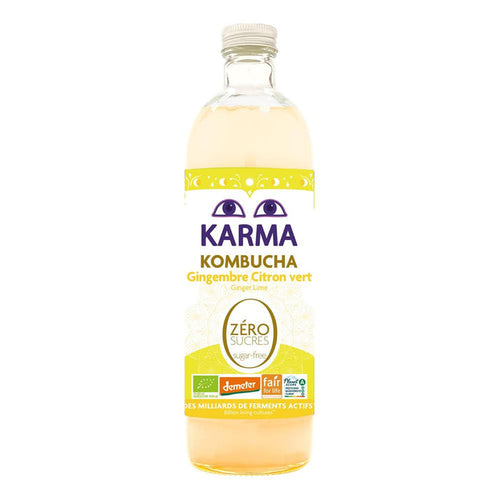 Karma Kombucha Zero Sugar Ginger Lime 750ml