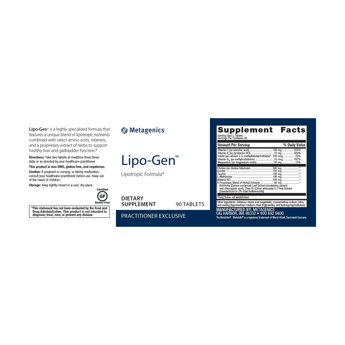 Lipo-Gen 90ct Ortho Molecular
