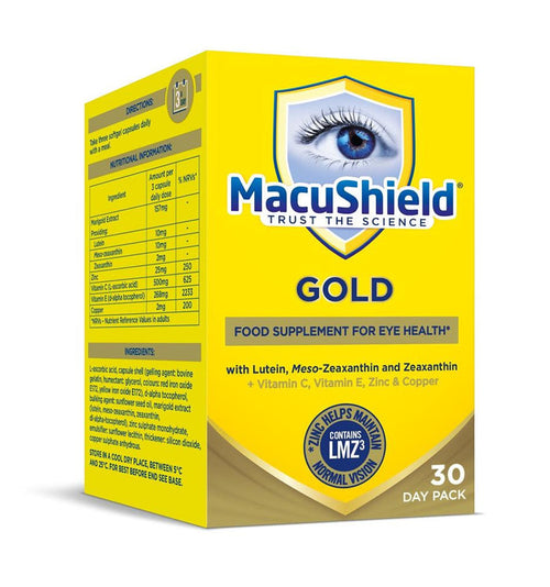 Macushield Gold 90 Capsules. 30 day pack.