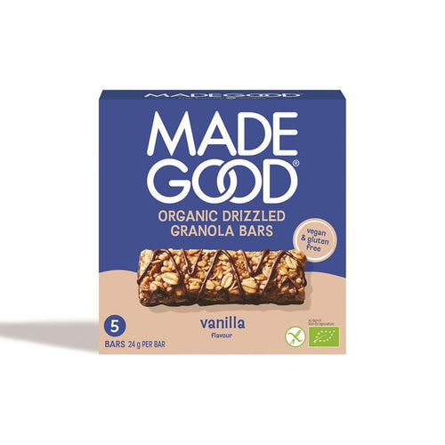 MadeGood Granola Bar Chocolate Drizzled Vanilla 5 x 24g Multipack