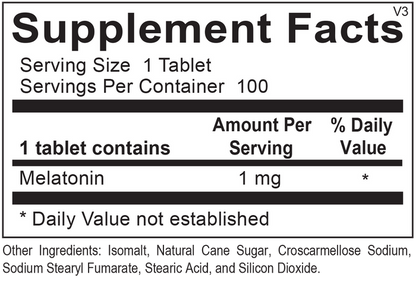 Melatonin 1mg Tablets (100ct) Ortho Molecular