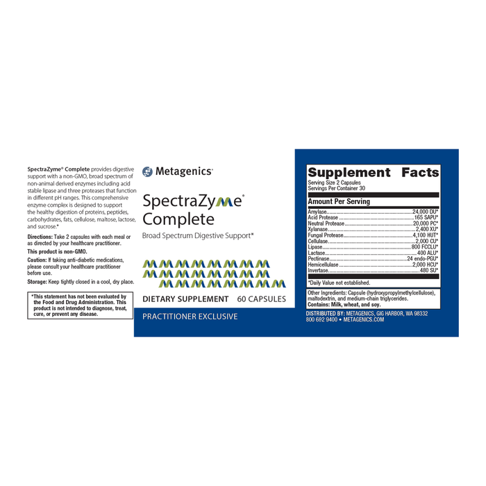 Metagenics SpectraZyme Complete 180ct
