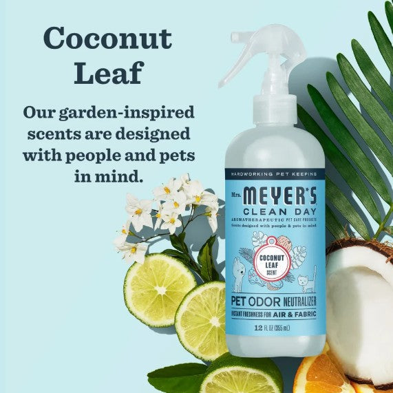 Mrs Meyer's Pet Odor Neutralizer Coconut Leaf 355ml