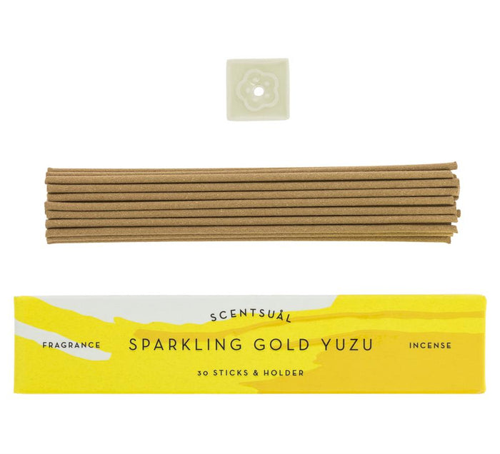 Scentsual Incense - Sparkling Gold Yuzu 30 Sticks