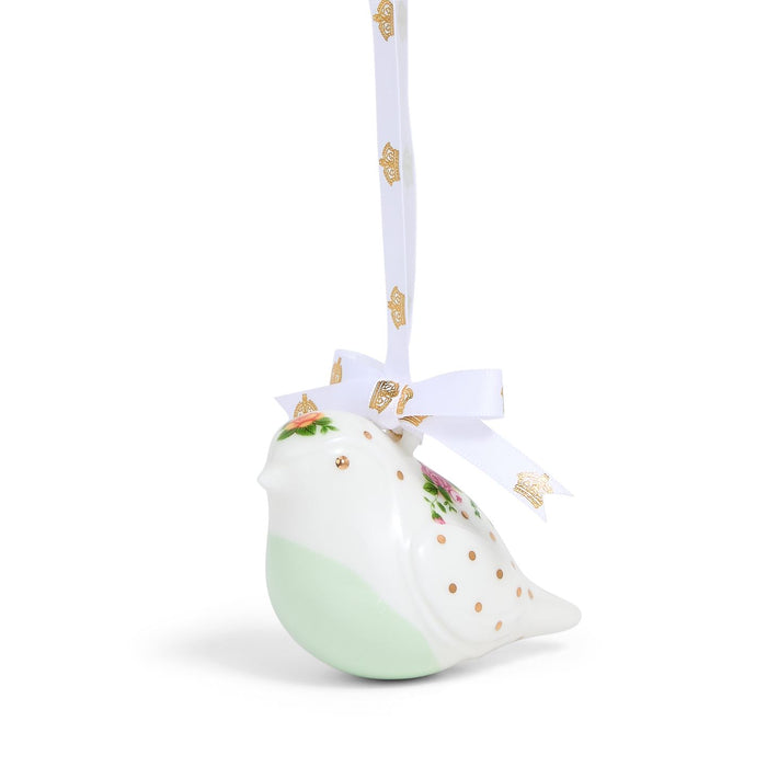 Old Country Roses Christmas Hanging Ornament Robin