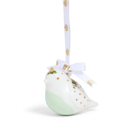 Old Country Roses Christmas Hanging Ornament Robin