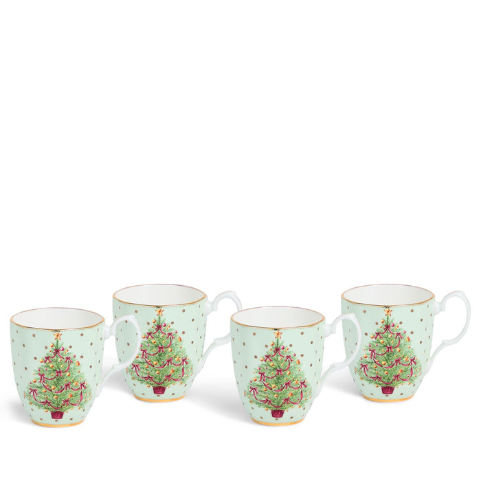 Old Country Roses Christmas Mug Set of 4